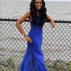 ROYAL BLUE PROM DRESS!